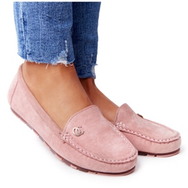 PS1 Loafers i ruskind til kvinder Pink Madelyn lyserød