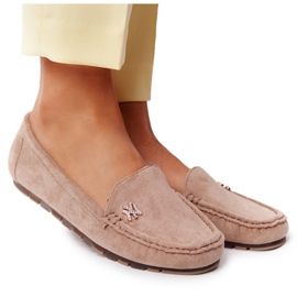 PS1 Loafers i ruskind til kvinder Beige Madelyn