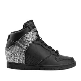 Sorte ankel -sneakers med dyremotiv