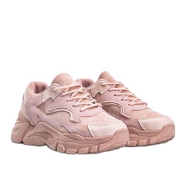 Abbie pink eco-ruskind sneakers lyserød