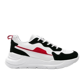 Hvide sneakers med sort Alexia tilbehør