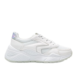 Store hvide sneakers med metalliske Kenna -detaljer