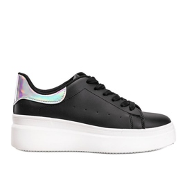 Sorte sneakers med Lillian holografisk indsats