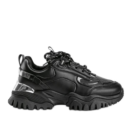 Sorte sneakers med metalliske Ansley -skær