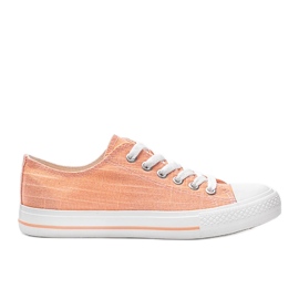 Cora pink skinnende sneakers lyserød