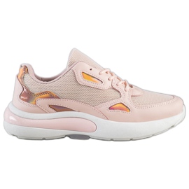 Creamberry'S Sneakers med Holo -skær lyserød