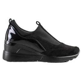 VINCEZA Slip On Sko sort