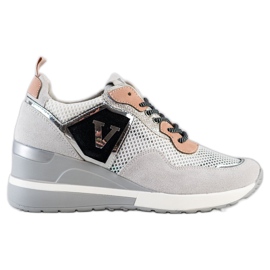VINCEZA farverige sneakers hvid grå flerfarvet