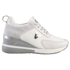 VINCEZA casual sneakers hvid grå