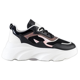 SHELOVET Moderigtige sneakers hvid sort