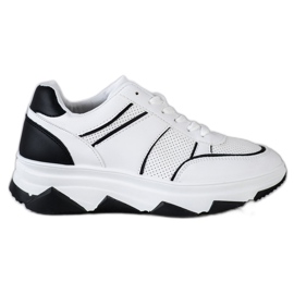 SHELOVET Casual sportssko hvid sort