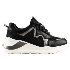 Weide Behagelige stilfulde sneakers sort