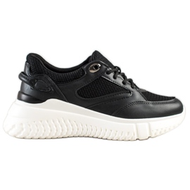 Weide Sorte sneakers med glitter