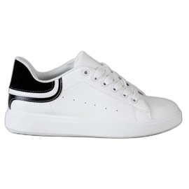 SHELOVET Sneakers med sort indsats hvid