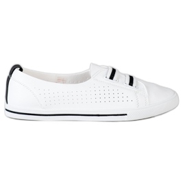SHELOVET Slip-on lave sneakers hvid