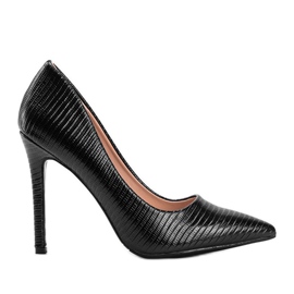 Sorte pumps på Blanca -hælen