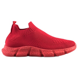 SHELOVET Moderigtige Slip-On sneakers rød