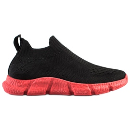 SHELOVET Moderigtige Slip-On sneakers sort