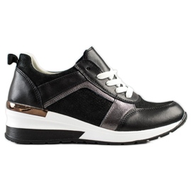 VINCEZA Glitter Sneakers sort