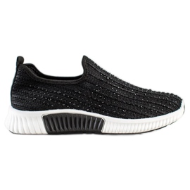 SHELOVET Slipons med krystaller sort