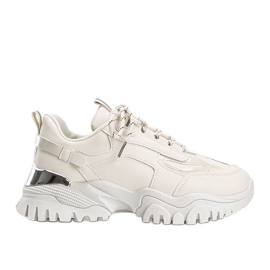 Beige sneakers med metalliske Ansley -skær
