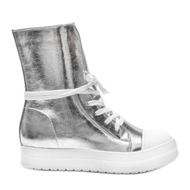 Fatima sølvhøje sneakers