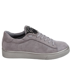 Grå sneakers med dekorationer grå FDY7786 Grå