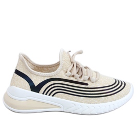 Beige strømper 3436 Beige sportssko