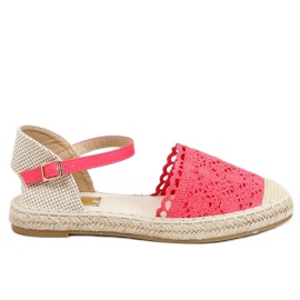 Hindbærblonde espadriller LX201 Rød lyserød