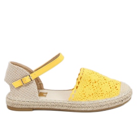 LX201 Gule honningblonde espadriller beige