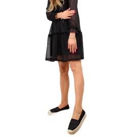 Sort espadriller til kvinder A666-ESP-1 Sort