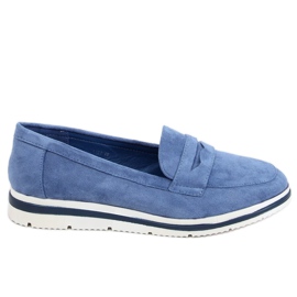 Blå 1151 Loafers med høj sål i jeans