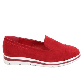 Højsåls loafers rød 5836 Rød