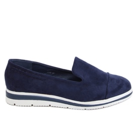 Højsåls loafers marineblå 5836 Blå marine blå