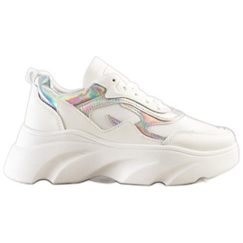 SHELOVET Moderigtige sneakers hvid
