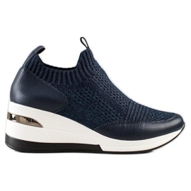 ARTIKER Marineblå tekstil sneakers marine blå