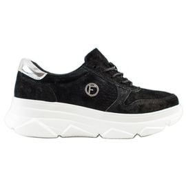 Filippo Læder sneakers på platformen sort