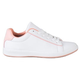 SHELOVET Lav sneakers med Eco-læder hvid