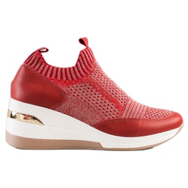 ARTIKER Røde tekstilsneakers
