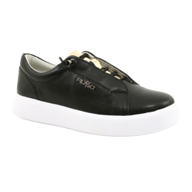 Filippo Stilfulde sorte lædersneakers DP2041/21 BK Sort