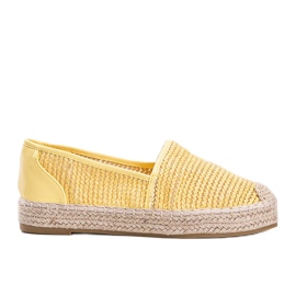 Carly gule vævede espadriller