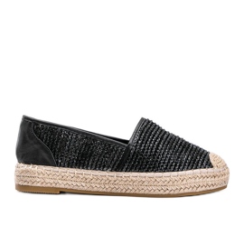 Sort Carly vævede espadriller