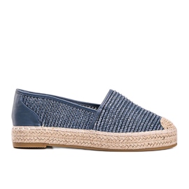 Carly blå vævede espadriller