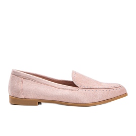 Pink øko-ruskind loafers fra Hope lyserød