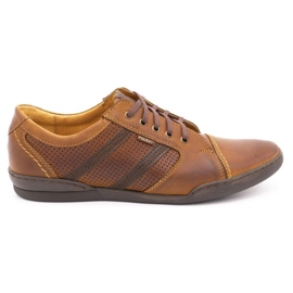Polbut Casual herresko R3 Perforation Camel brun