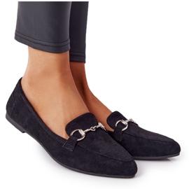 Loafers til kvinder Sergio Leone MK711 ruskind sort
