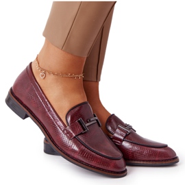 Loafers til kvinder Sergio Leone PB253 Burgundy rød flerfarvet