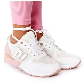 Sportssko til kvinder Sneakers Hvid og Pink Maddie lyserød