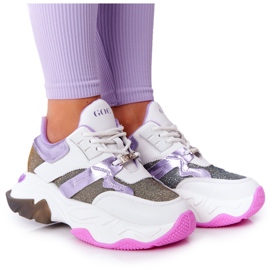 Sportssko på store såler GOE HH2N4038 Hvid-violet
