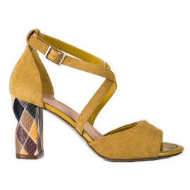 Moderigtige Sergio Leone sandaler gul